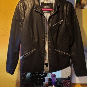Black Guess motto jacket